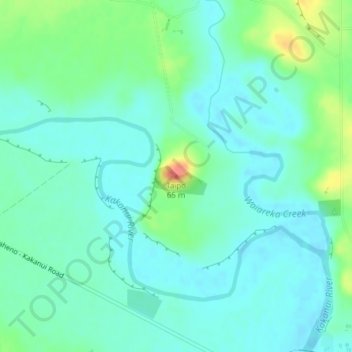 Taipo topographic map, elevation, terrain