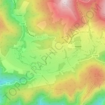 Les Jouys topographic map, elevation, terrain
