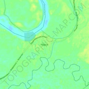 Norsk topographic map, elevation, terrain