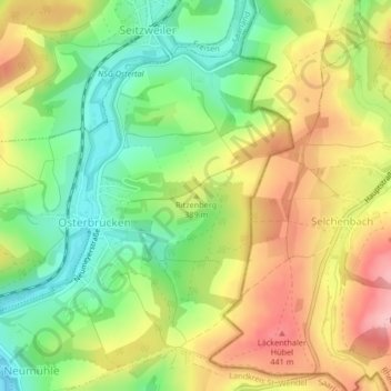 Ritzenberg topographic map, elevation, terrain