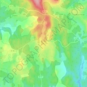 La Besse topographic map, elevation, terrain