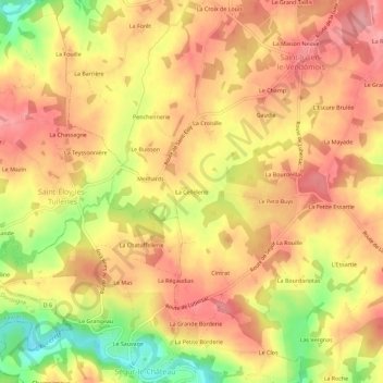 La Cellelerie topographic map, elevation, terrain