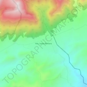 Vda. Santa Barbara topographic map, elevation, terrain
