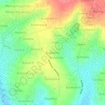 Budalangi topographic map, elevation, terrain