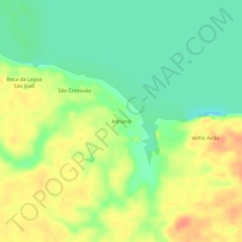 Adriano topographic map, elevation, terrain