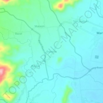 Estonilo topographic map, elevation, terrain