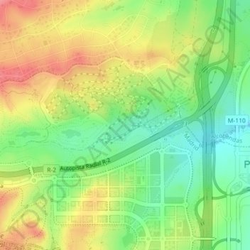Llano de Lara topographic map, elevation, terrain