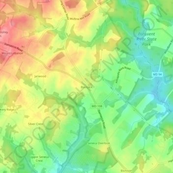 Bootjack topographic map, elevation, terrain