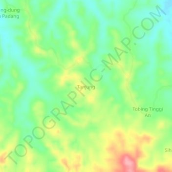 Tanjung topographic map, elevation, terrain