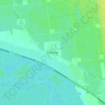 Torriente topographic map, elevation, terrain