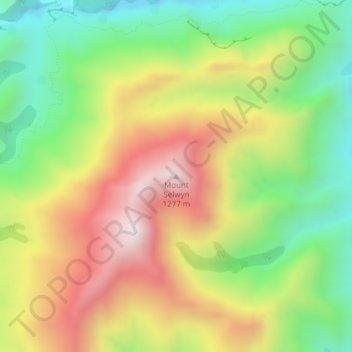 Mount Selwyn topographic map, elevation, terrain