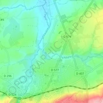 La Butte topographic map, elevation, terrain