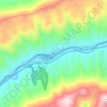 Totz topographic map, elevation, terrain