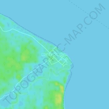 Muara Sikabaluan topographic map, elevation, terrain