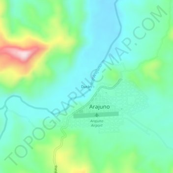 Durán topographic map, elevation, terrain