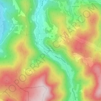Habeaurupt topographic map, elevation, terrain