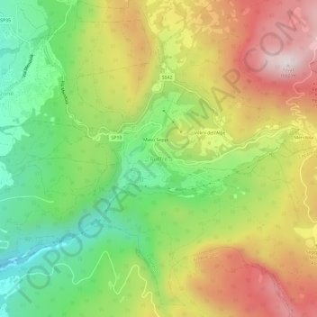 Ruffré topographic map, elevation, terrain