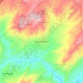 Nuevo Colón topographic map, elevation, terrain