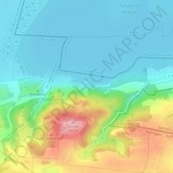 Numburg topographic map, elevation, terrain