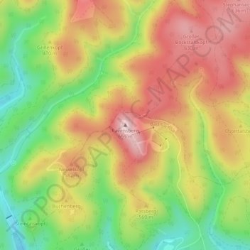 Ravensberg topographic map, elevation, terrain
