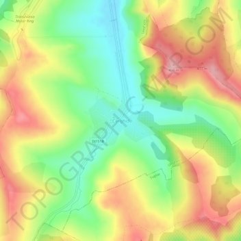 Cerghid topographic map, elevation, terrain