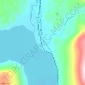 Lawing topographic map, elevation, terrain
