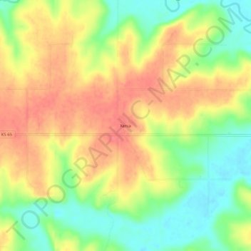 Xenia topographic map, elevation, terrain