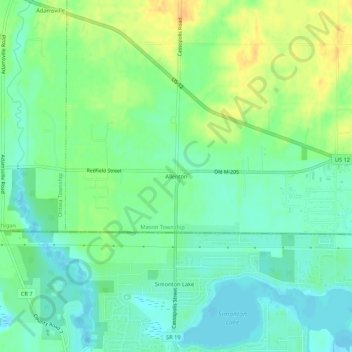 Allenton topographic map, elevation, terrain