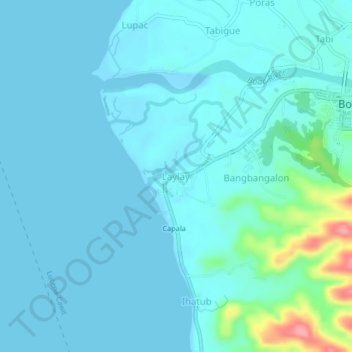 Laylay topographic map, elevation, terrain