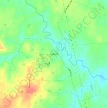 Hurdle Mills topographic map, elevation, terrain