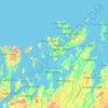 New World Island topographic map, elevation, terrain