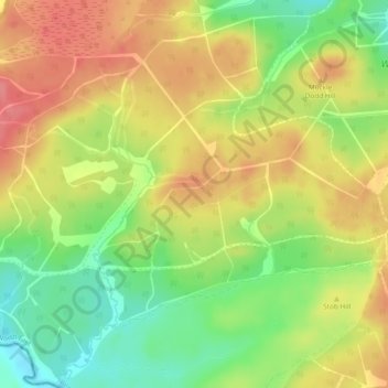 Muckle Gowany Knowe topographic map, elevation, terrain