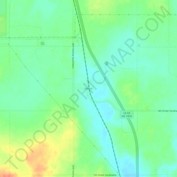 Falkirk topographic map, elevation, terrain