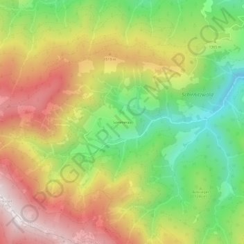 Sommerau topographic map, elevation, terrain