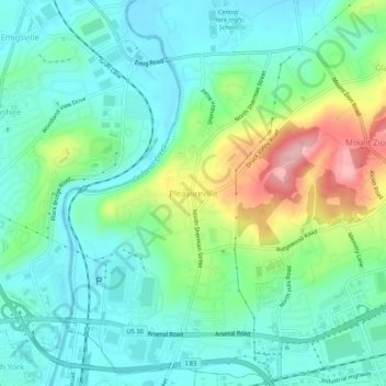 Pleasureville topographic map, elevation, terrain