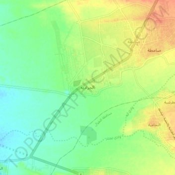 Al Jaradiyah topographic map, elevation, terrain