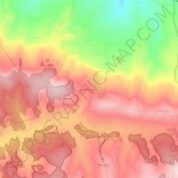 Chorvila topographic map, elevation, terrain