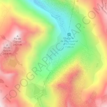 Jasse des Planes topographic map, elevation, terrain