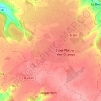 Les Châtaigniers topographic map, elevation, terrain