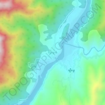 Zan Nawng topographic map, elevation, terrain