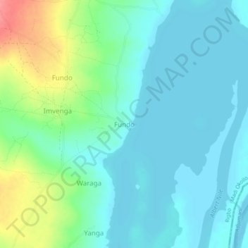 Fundo topographic map, elevation, terrain