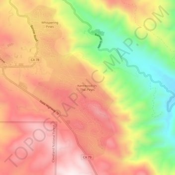 Kentwood-In-The-Pines topographic map, elevation, terrain