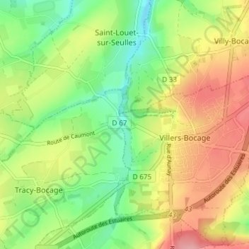Moulin de Villers topographic map, elevation, terrain