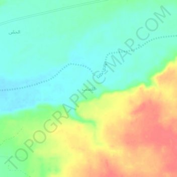اللصب topographic map, elevation, terrain