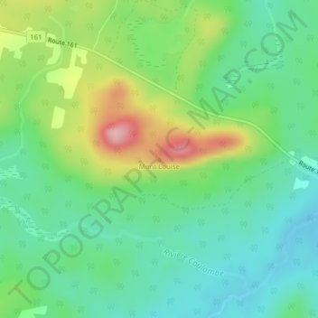 Mont Louise topographic map, elevation, terrain