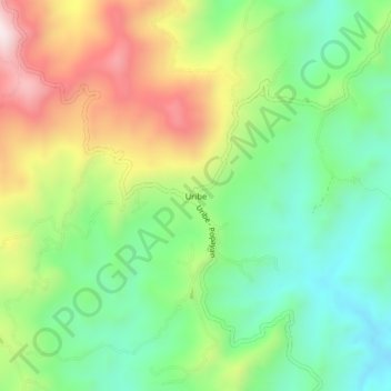 Uribe topographic map, elevation, terrain