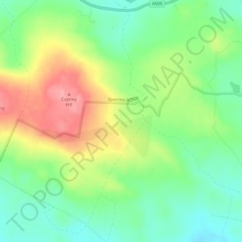 Carricknameeltage topographic map, elevation, terrain