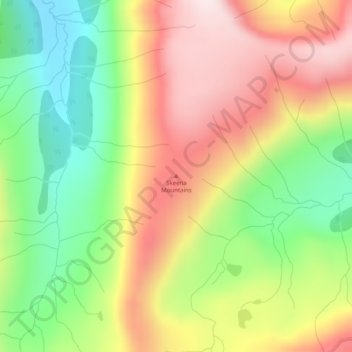 Skeena Mountains topographic map, elevation, terrain