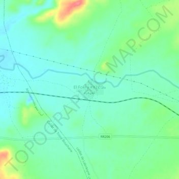 El Fokra topographic map, elevation, terrain