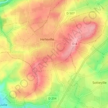 Le Damet topographic map, elevation, terrain